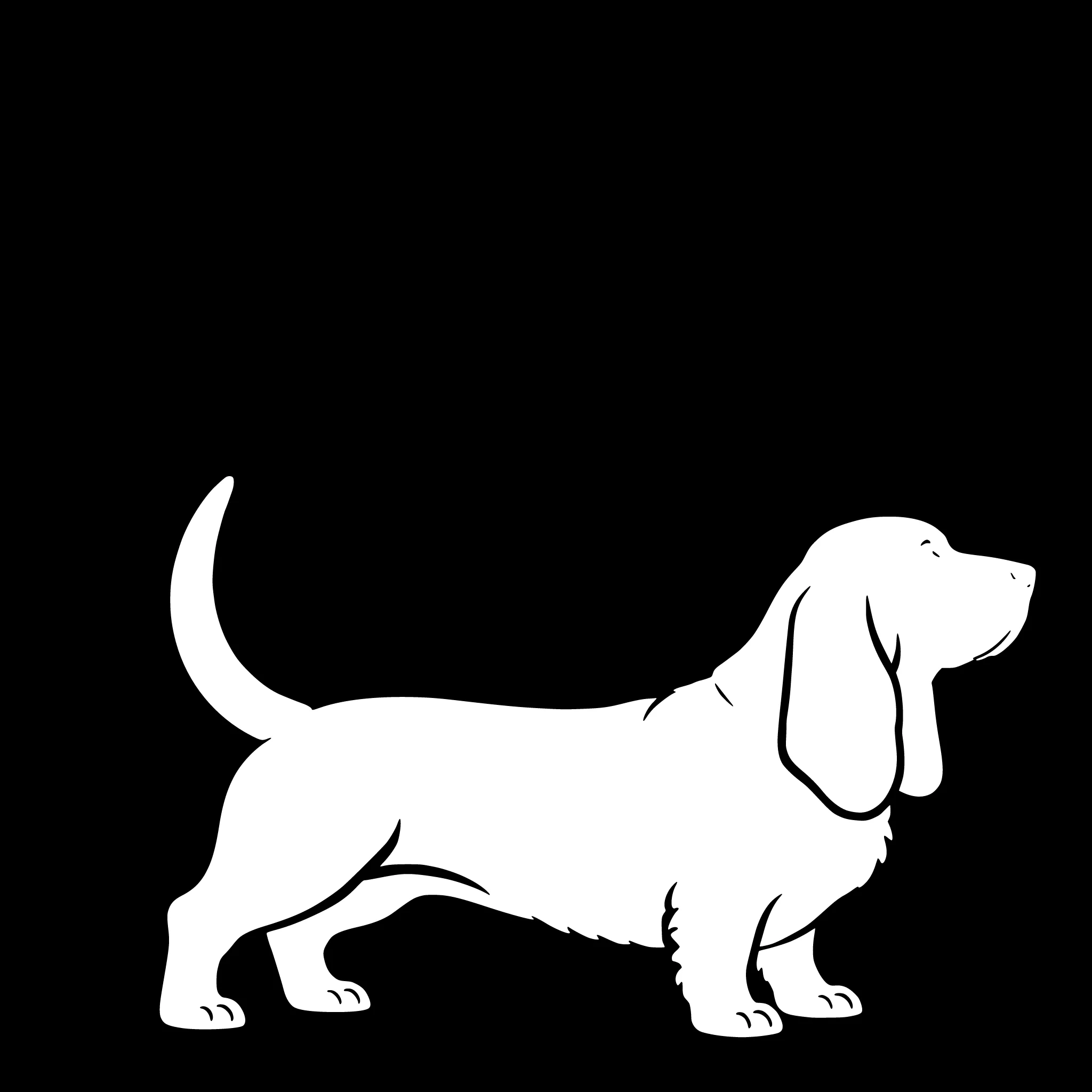  Basset Hound – Single Motif Sticker