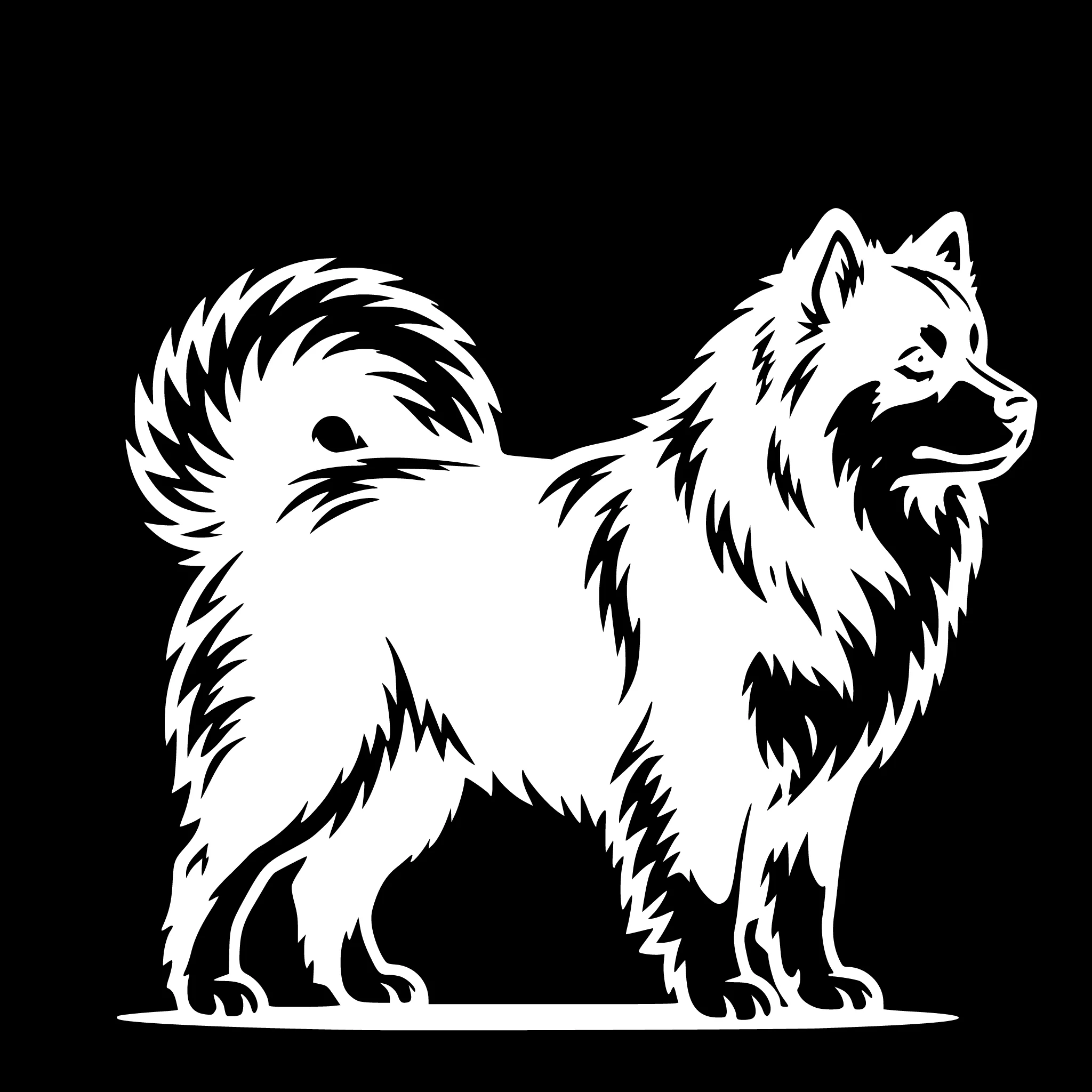 Finse Lappenhond – Enkelen Motief Sticker