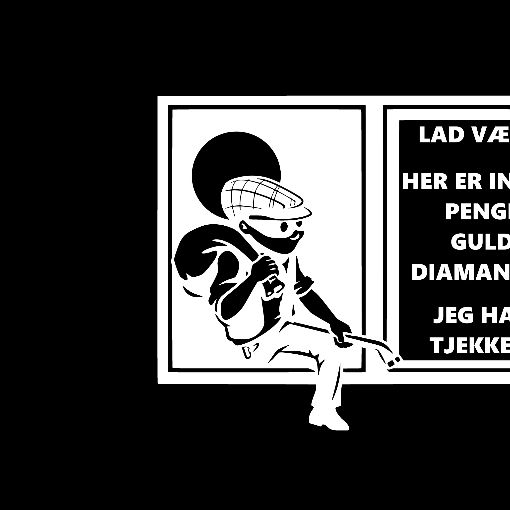 Tyven – vindusstickerr