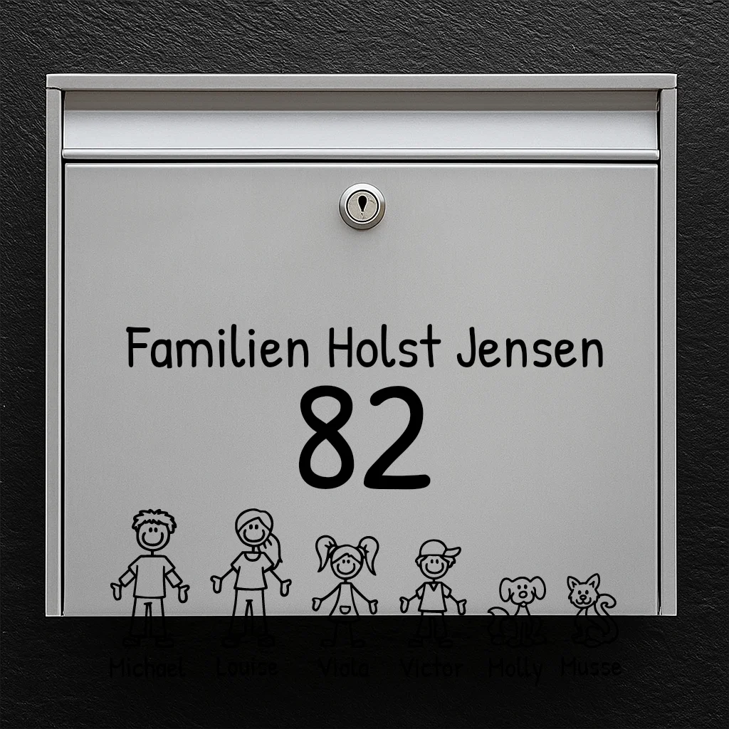 Brievenbussticker - met figuren