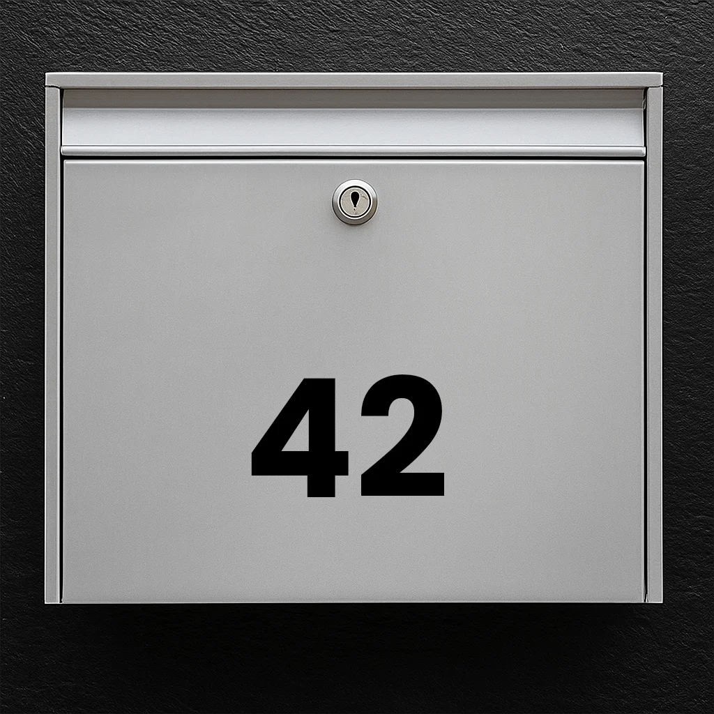 Brievenbussticker - huisnummer