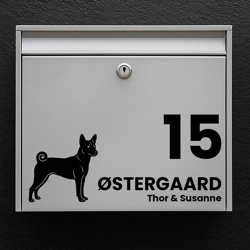 Briefkastenaufkleber mit Basenji