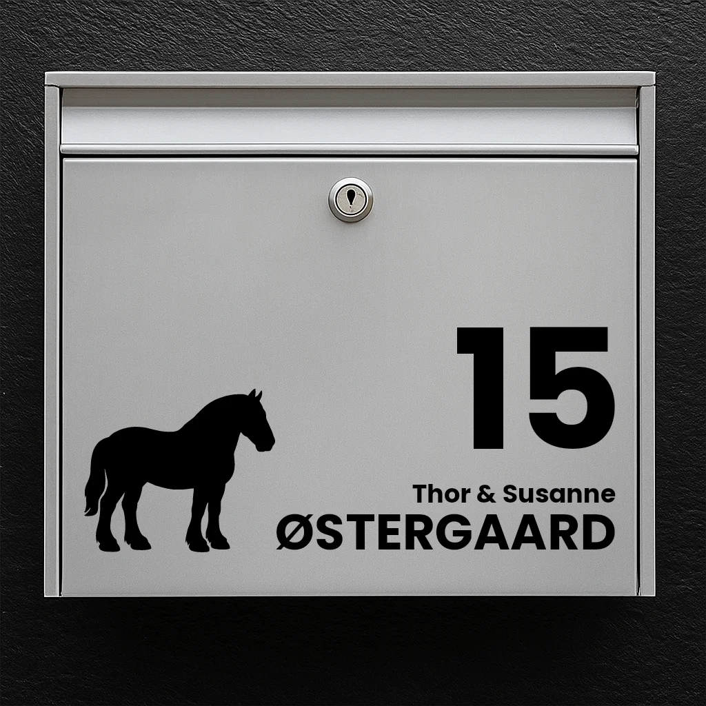 Mailbox sticker with Belgian