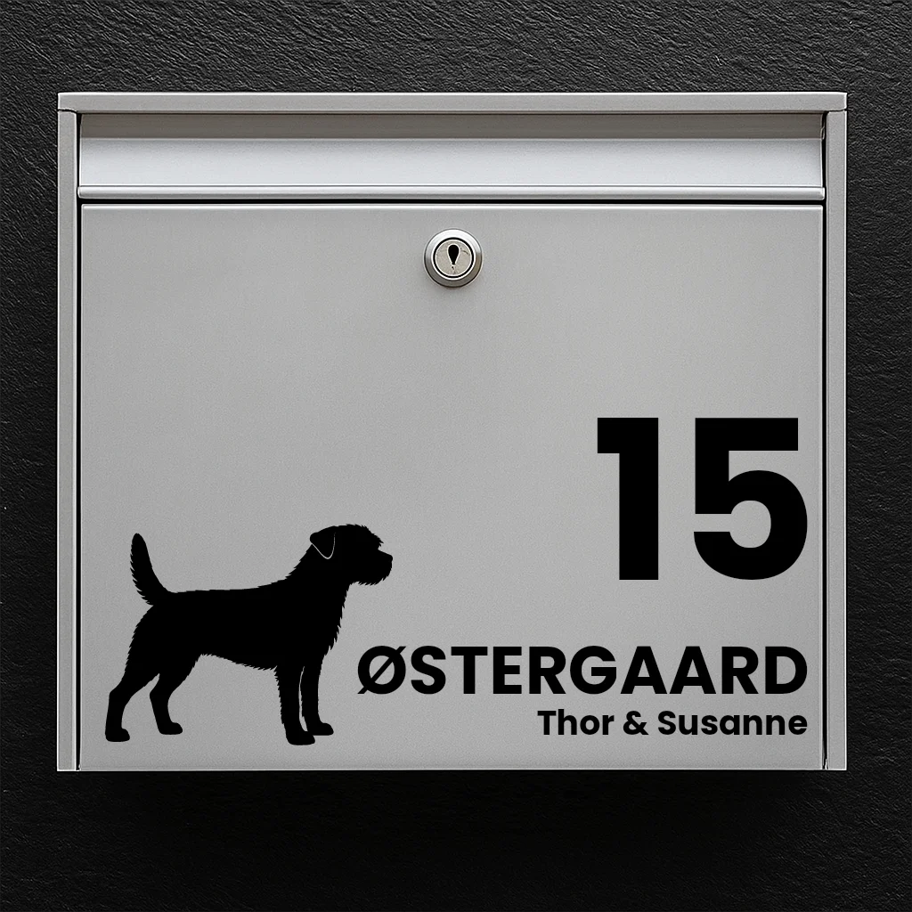 Briefkastenaufkleber mit Border Terrier