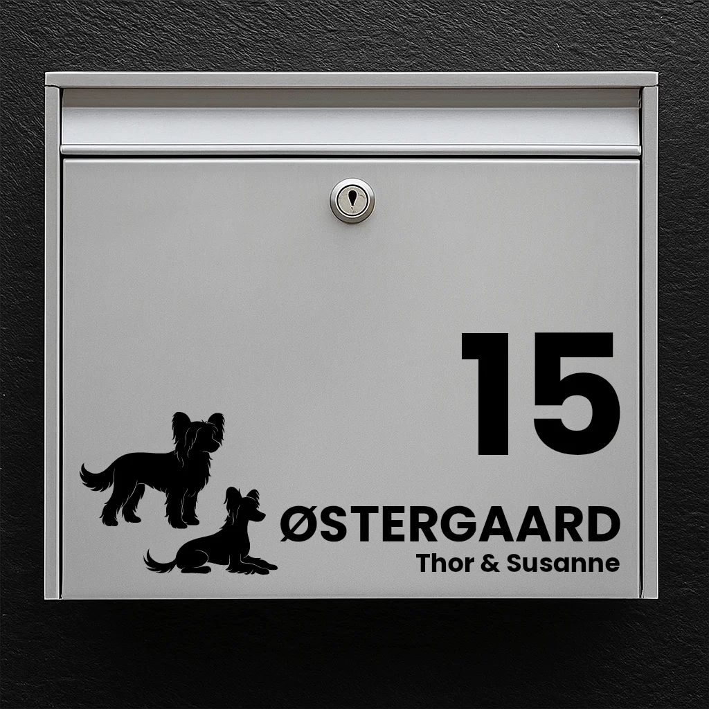 Briefkastenaufkleber mit chinesischem Wappen