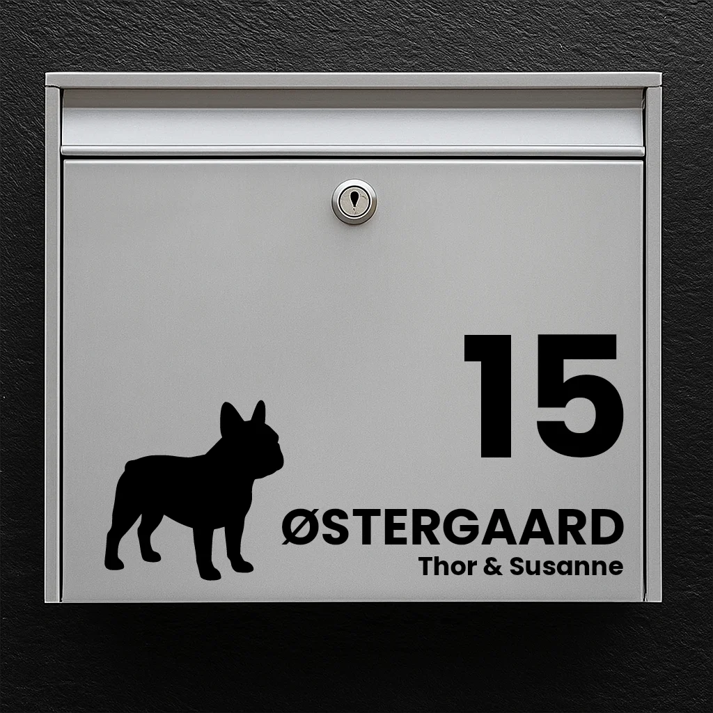 Postkassesticker med Fransk Bulldog