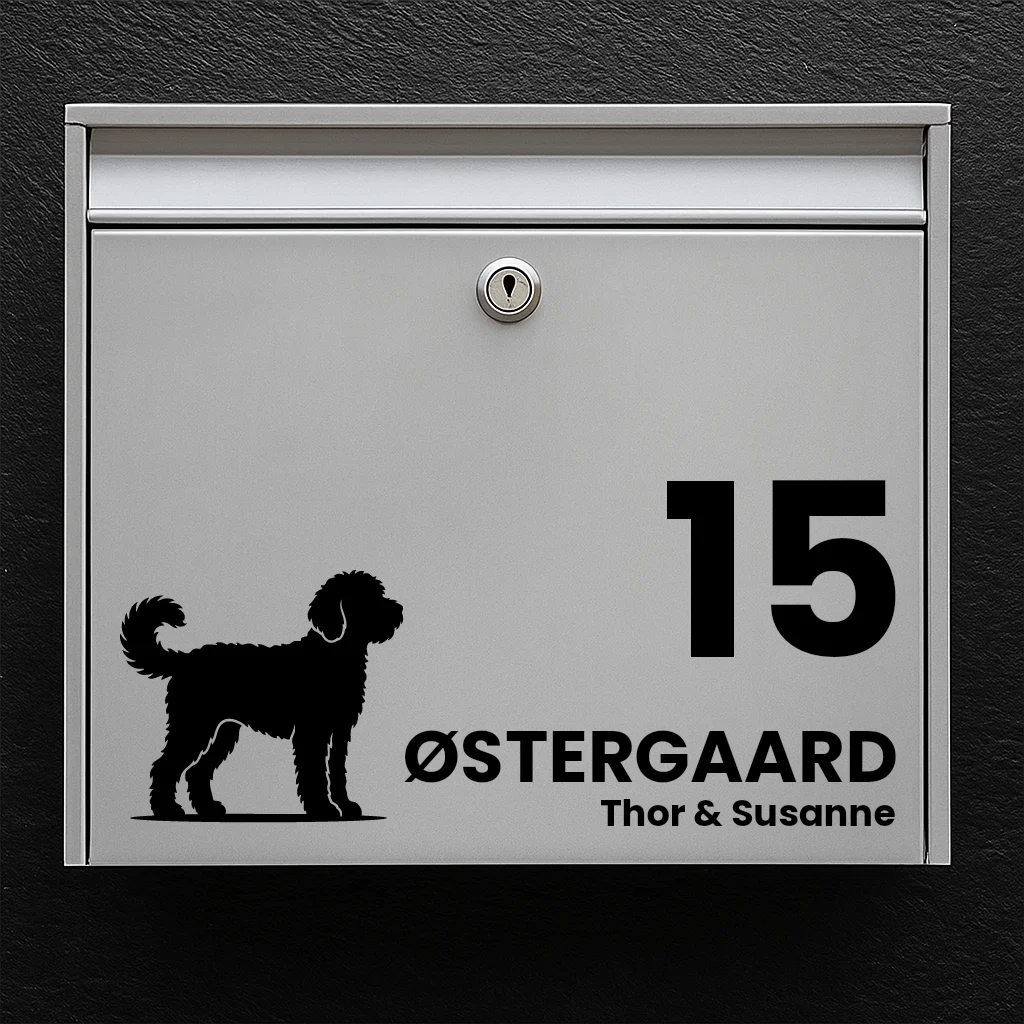 Briefkastenaufkleber mit Goldendoodle