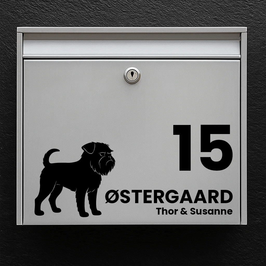 Brievenbussticker met Brussels Griffon (Griffon Bruxellois)