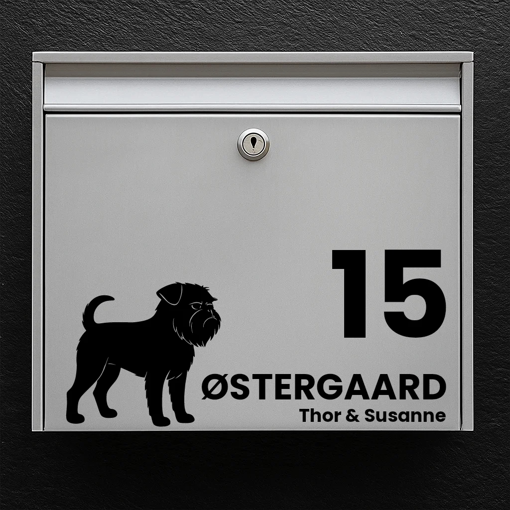 Postkassesticker med Griffon brussels