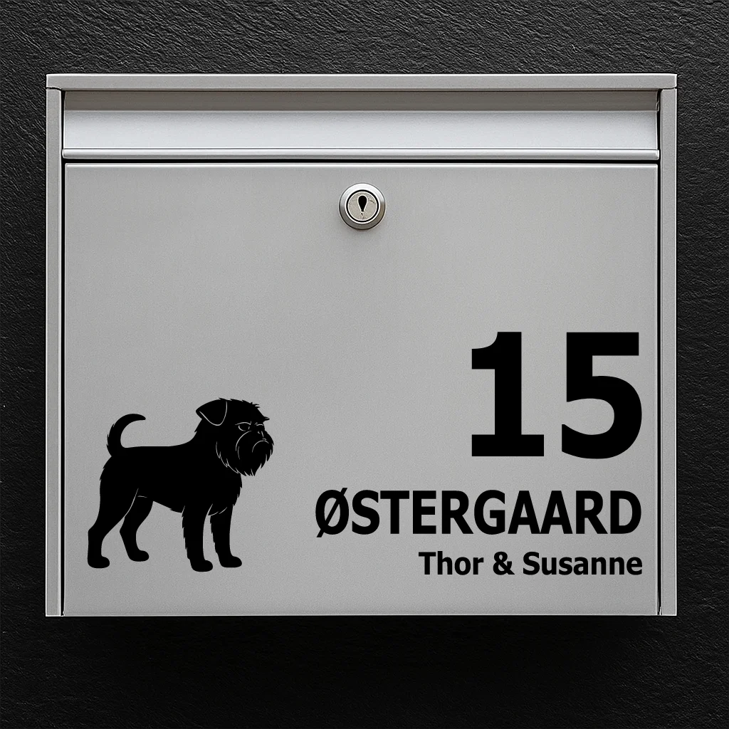 Mailbox sticker with Brussels Griffon