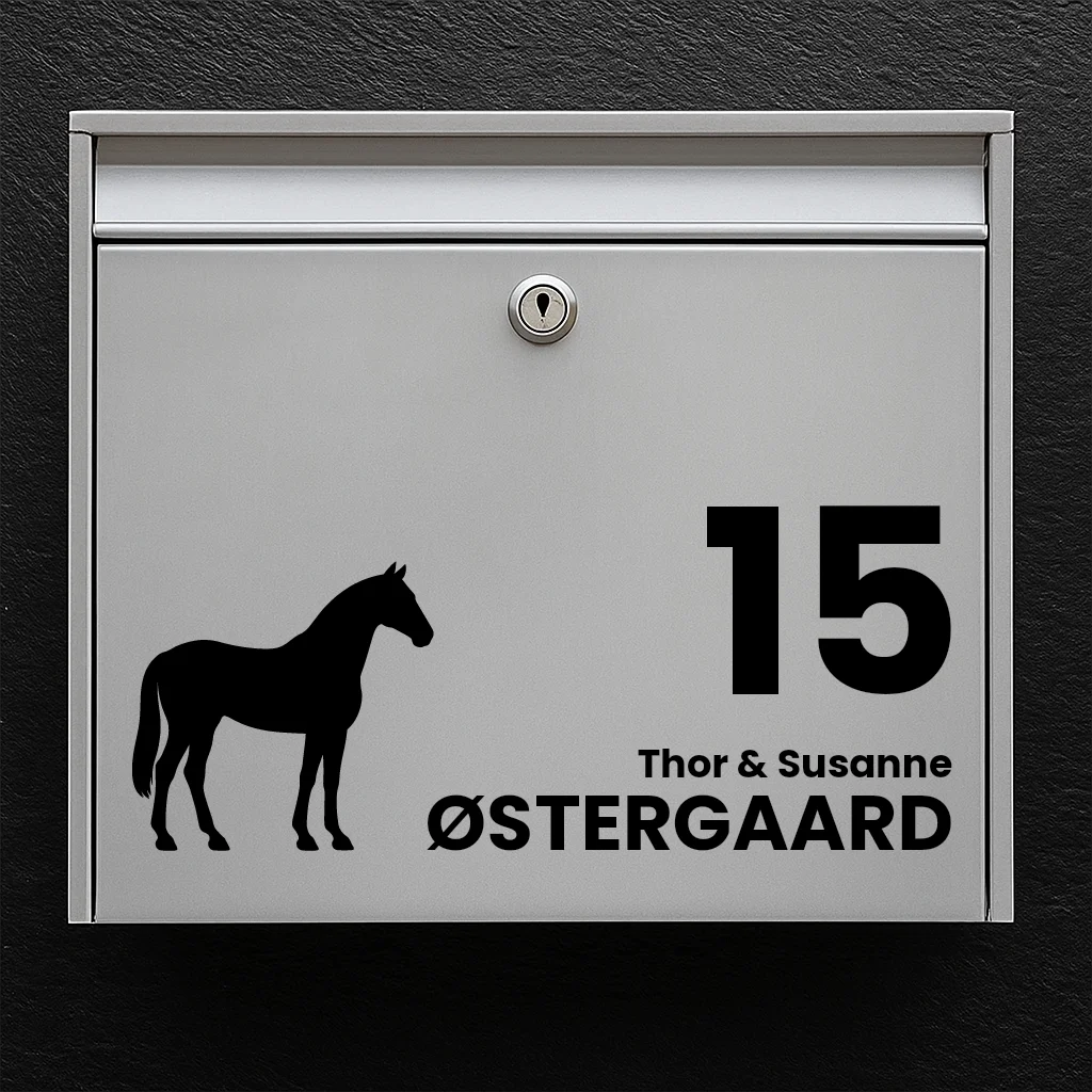 Mailbox sticker with Holsteiner