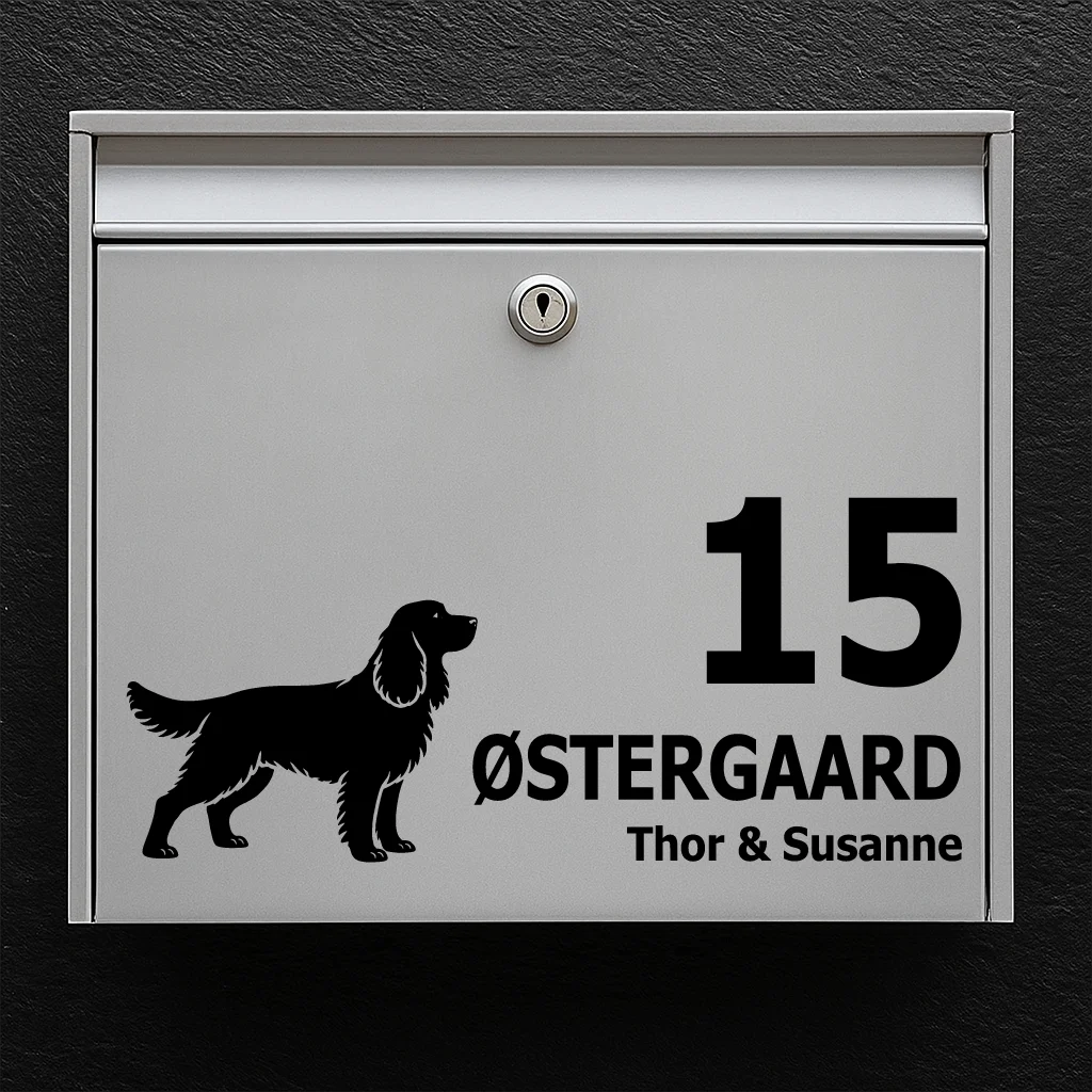 Brievenbussticker met Basset Hound 