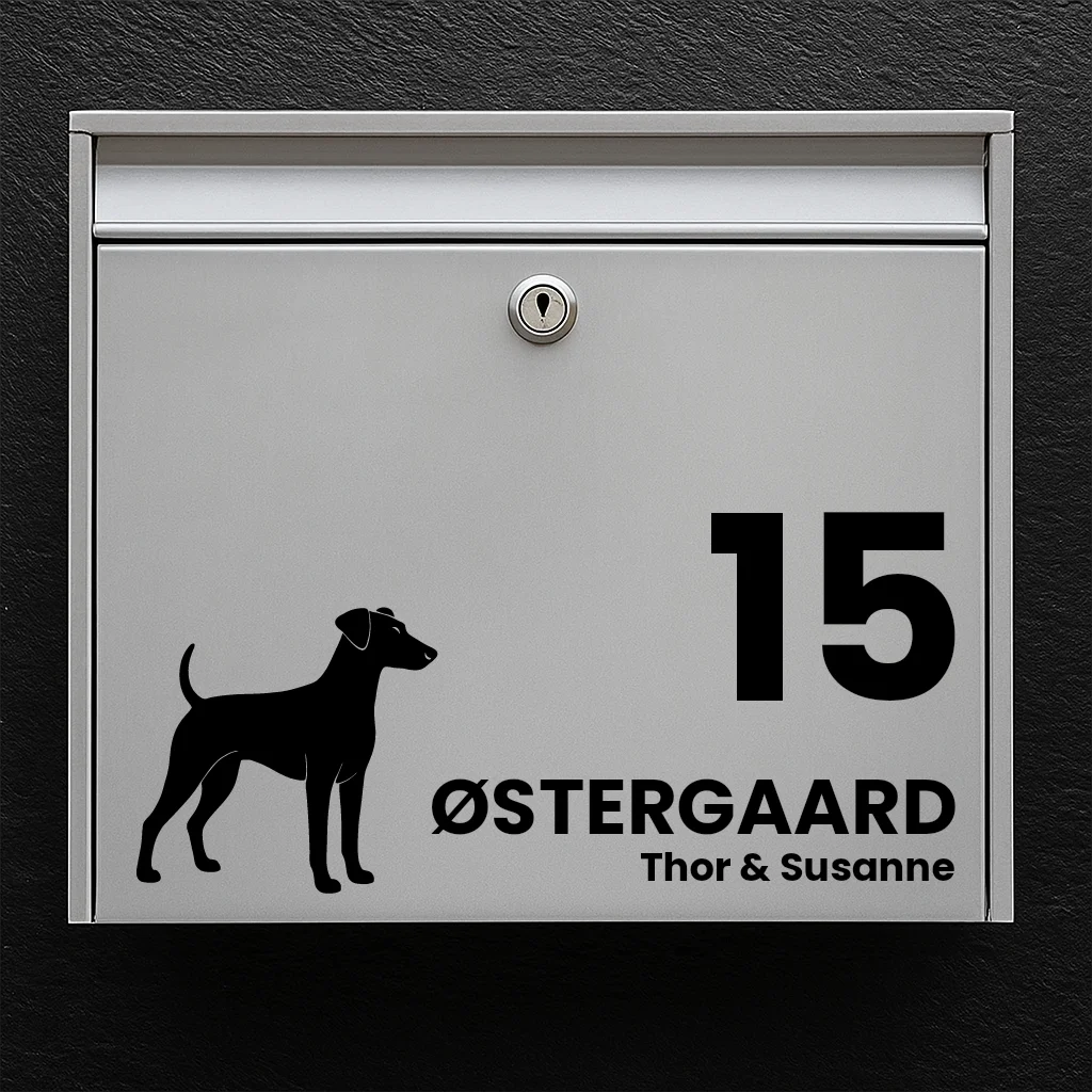 Mailbox sticker with German Pinscher