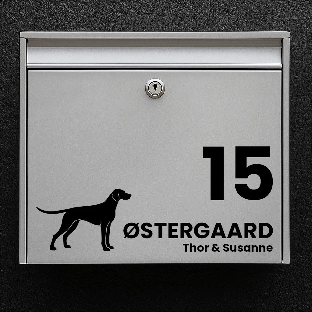 Mailbox sticker with German Shorthaired Pointer