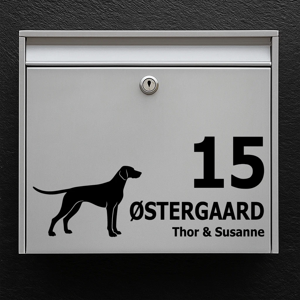 Mailbox sticker with German Shorthaired Pointer