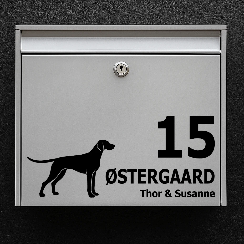 Postkassesticker med Tysk korthåret hønsehund