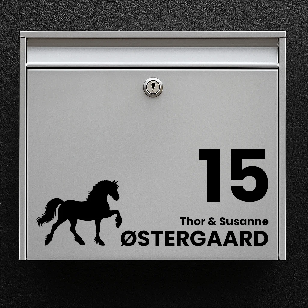 Postkassesticker med Welsh Cob