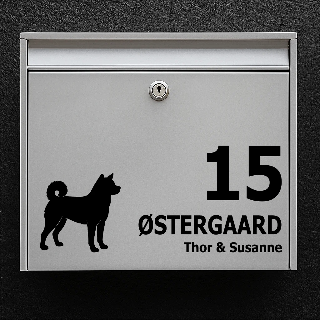 Brievenbussticker met Akita
