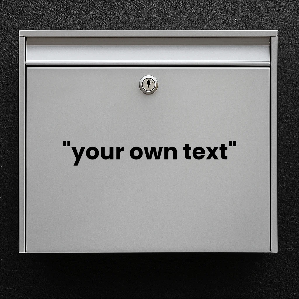 Mailbox sticker - decide the text yourself (max 30x30cm)