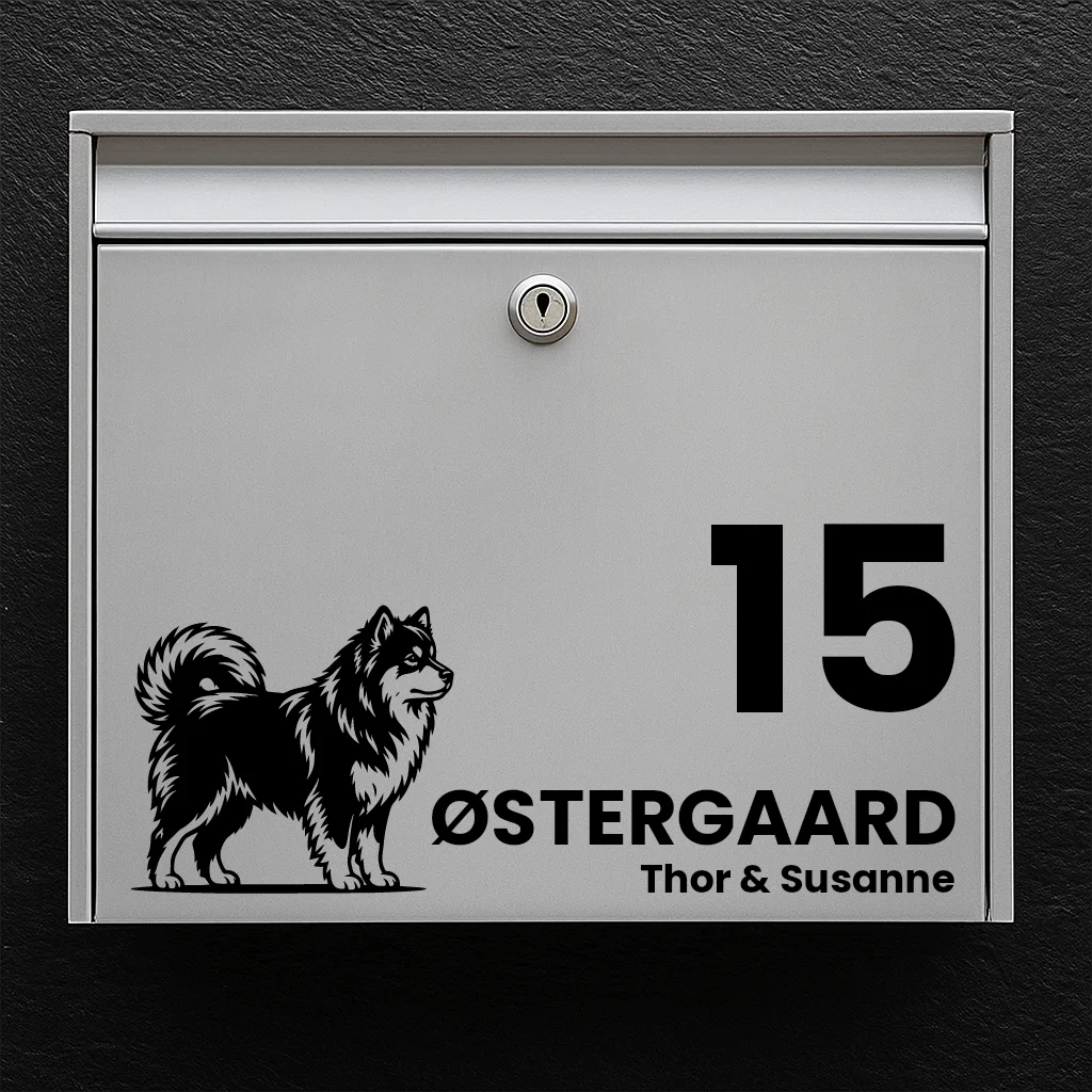 Postkassesticker med Finsk lapphund