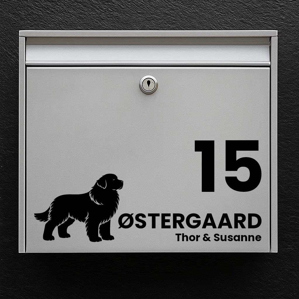Mailbox sticker with Newfoundland