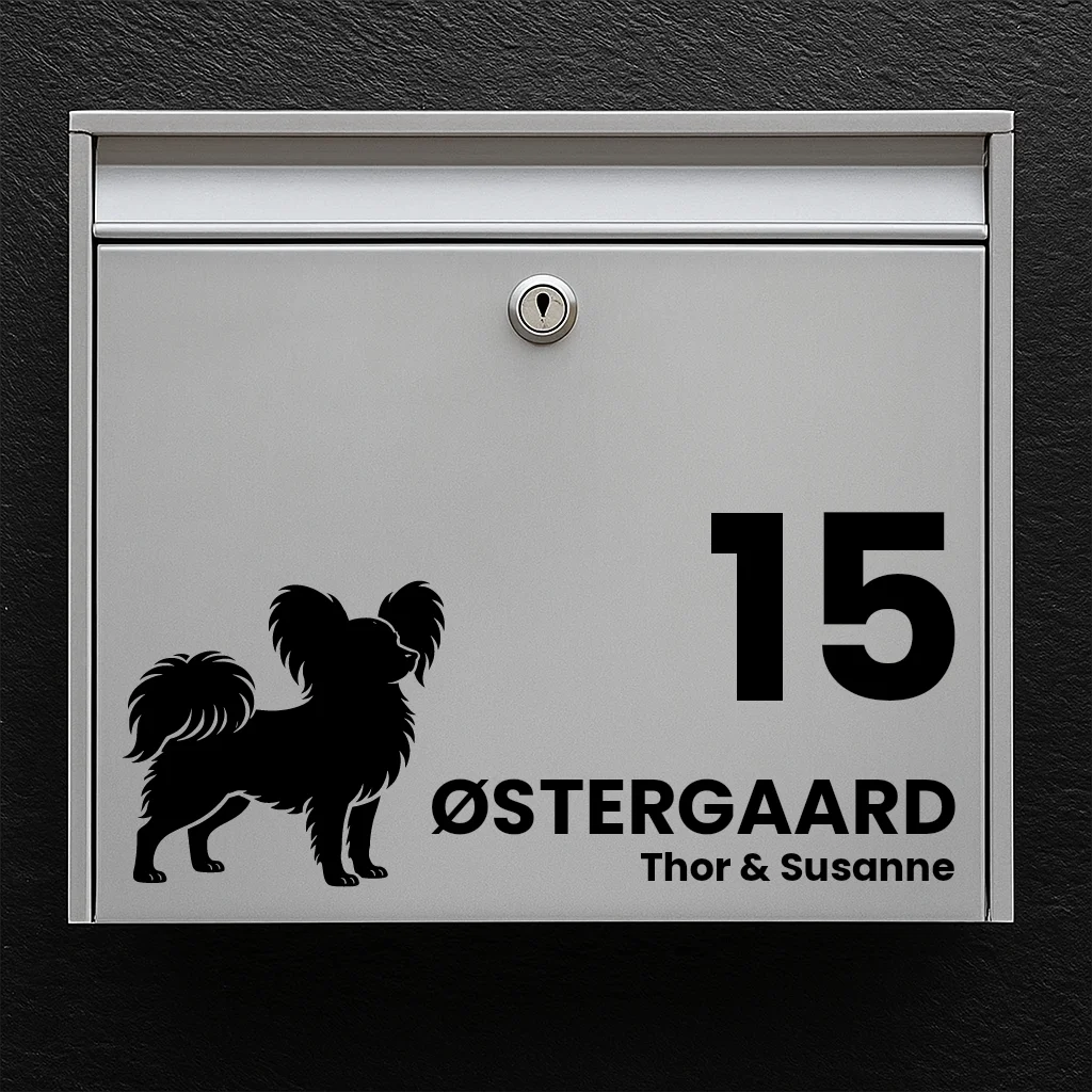 Mailbox sticker with papillon