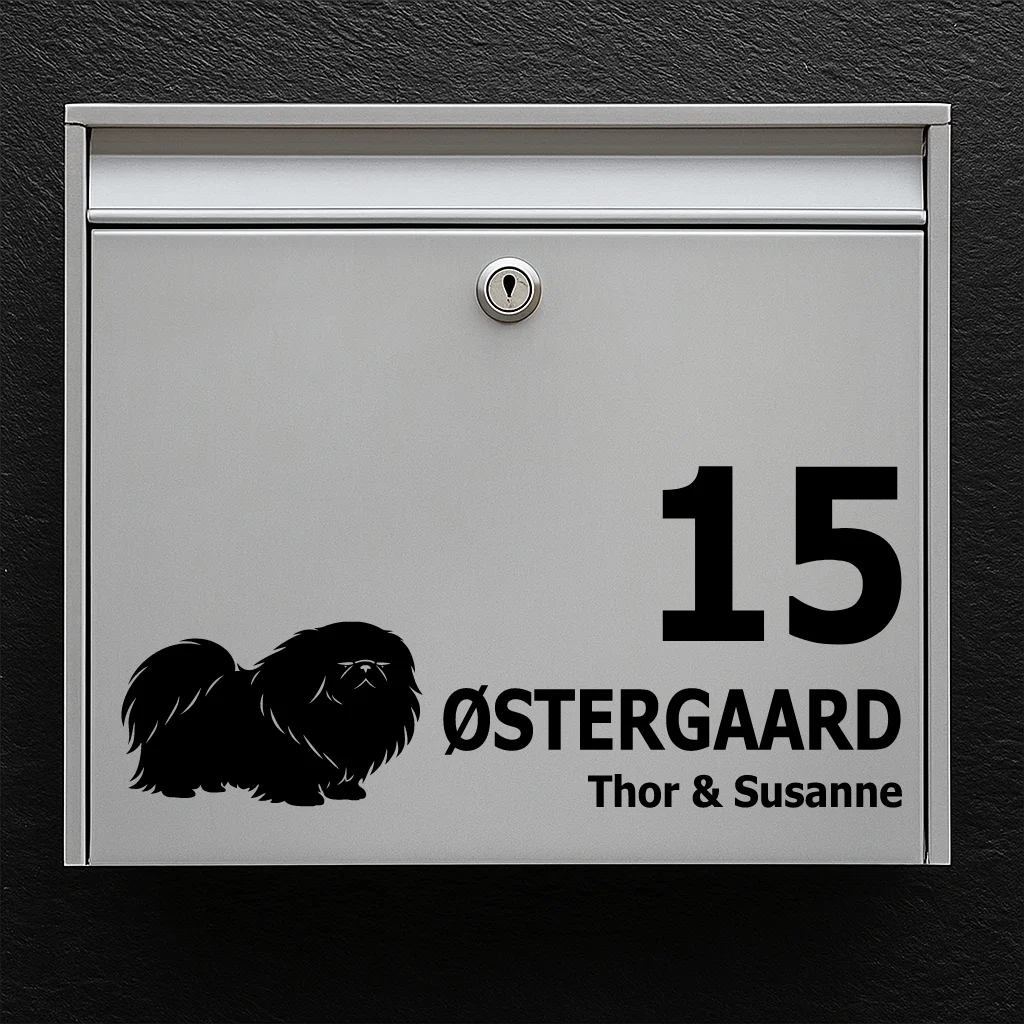 Brievenbussticker met Pekinees