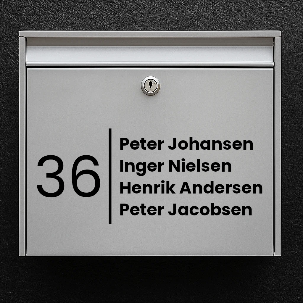 Mailbox sticker stylish design