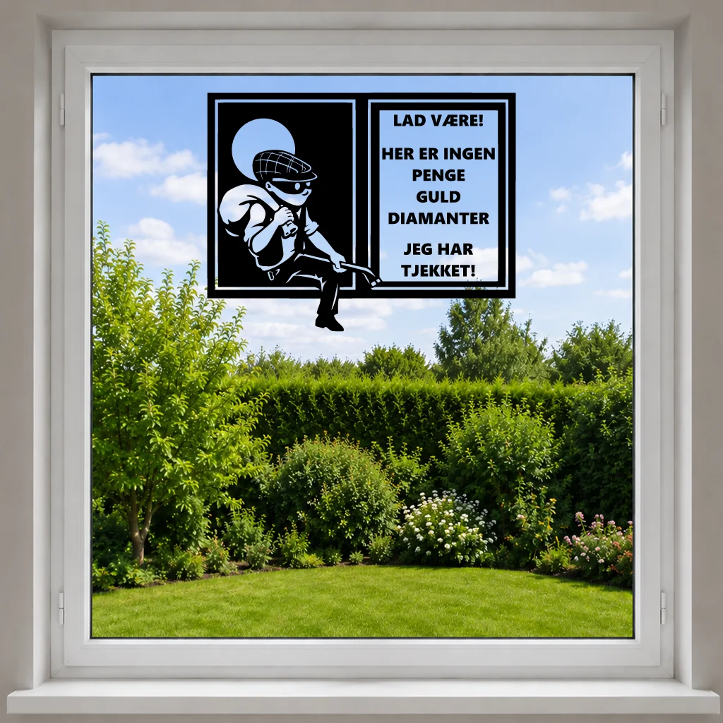 Der Einbrecher – Fensteraufkleber